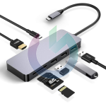 HUB - LETTORE DI CARD PRIO USB-C 7 IN 1 PER WINDOWS / MAC / LINUX / IOS / ANDROID (PMH-1101)