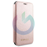 CUSTODIA COVER A LIBRO GUESS PER IPHONE X - XS ROSA - ORO