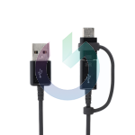 CAVO PER SAMSUNG COMBO USB TO TYPE-C / MICRO USB NERO EP-DG950 1.5MT 3A