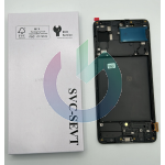 SM-A715 - A71 NERO LCD DISPLAY SAMSUNG PARI ORIGINALE SERVICE OLED CON FRAME 