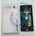 SM-G780 - SM-G781 - S20 FE 4G - 5G NERO LCD DISPLAY SAMSUNG PARI ORIGINALE SERVICE OLED CON FRAME 