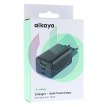 CARICATORE ALIMENTATORE ALKAYA ENTRATA TRIPLA 2 TYPE-C - 1 USB-A 65W NERO