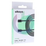 CAVO ALKAYA SPEED FLEX INTRECCIATO TYPE-C TYPE-C 65W 1MT NERO 