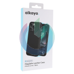 CUSTODIA COVER TPU ALKAYA MAGSAFE IN PELLE PER IPHONE 15 PRO NERO