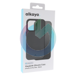 CUSTODIA COVER TPU ALKAYA MAGSAFE IN SILICONE PER IPHONE 15 PRO MAX NERO