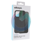 CUSTODIA COVER TPU ALKAYA MAGSAFE IN SILICONE PER IPHONE 15 PLUS NERO