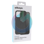 CUSTODIA COVER TPU ALKAYA MAGSAFE IN SILICONE PER IPHONE 15 PRO NERO